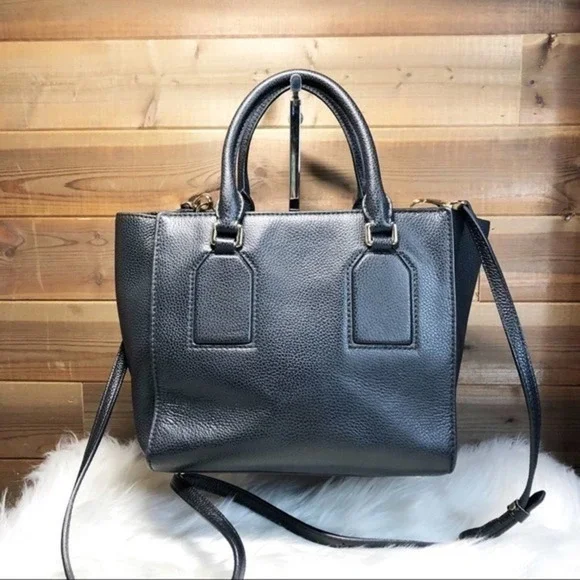 Michael Kors Selby Black Pebbled Leather Satchel